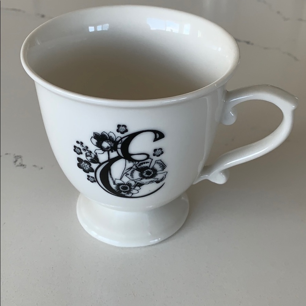 White E Coffee Cup